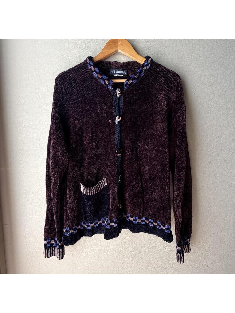 Barrie Women's Burgundy and Purple Cardigan